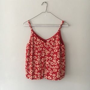 Madewell floral cropped tank
